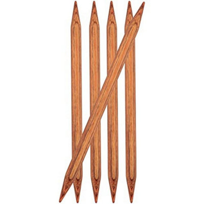 B&Q -  Ginger: Knitting Pins: Double-Ended: 15Cm X 7.00mm: Set Of 5