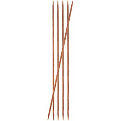 B&Q -  Ginger: Knitting Pins: Double-Ended: 20Cm X 4.00mm: Set Of 5