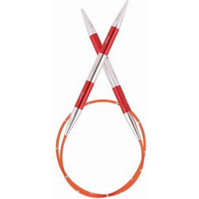 B&Q -  Smart Stix: Knitting Pins: Circular: Fixed: Red: 40Cm X 5.50mm