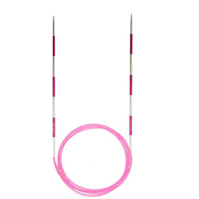 B&Q -  Smart Stix: Knitting Pins: Circular: Fixed: Pink: 100Cm X 2.50mm