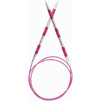 B&Q -  Smart Stix: Knitting Pins: Circular: Fixed: Pink: 100Cm X 7.00mm