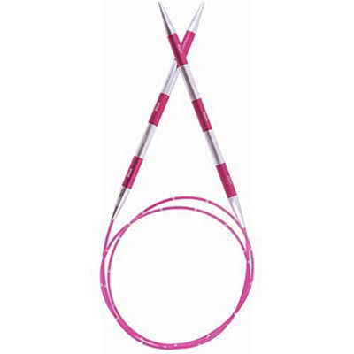 B&Q -  Smart Stix: Knitting Pins: Circular: Fixed: Pink: 100Cm X 12.00mm