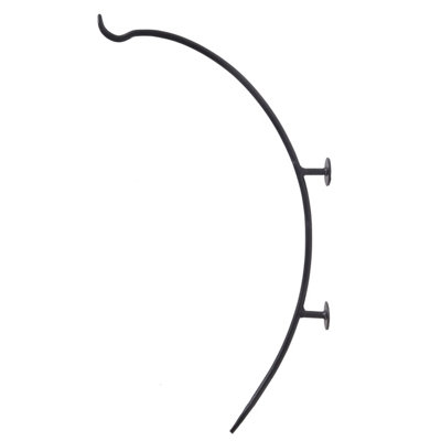  - Curve Black Metal Hanging Basket Bracket