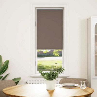Berkfield Roller Blind Blackout Coffee 60X150 Cm Fabric Width 55.7 Cm Polyester