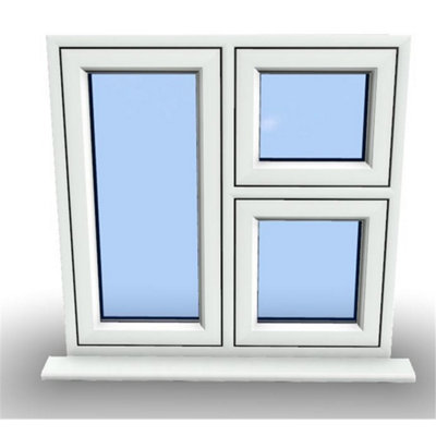 895mm (W) x 1145mm (H) PVCu Flush Casement Window - 1 Opening Window ...