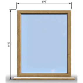 895mm (W) x 1145mm (H) Wooden Stormproof Window - 1 Window (NON Opening) - Toughened Safety Glass