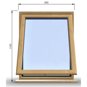895mm (W) x 1145mm (H) Wooden Stormproof Window - 1 Window (Opening) - Toughened Safety Glass