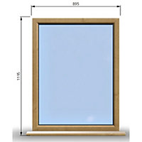 895mm (W) x 1195mm (H) Wooden Stormproof Window - 1 Window (NON Opening) - Toughened Safety Glass
