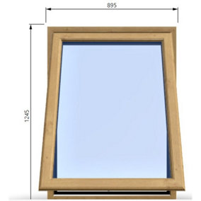 895mm (W) x 1245mm (H) Wooden Stormproof Window - 1 Window (Opening) - Toughened Safety Glass