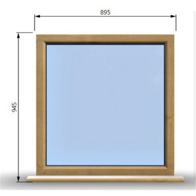 895mm (W) x 945mm (H) Wooden Stormproof Window - 1 Window (NON Opening ...