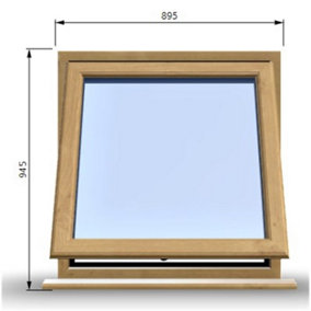 895mm (W) x 945mm (H) Wooden Stormproof Window - 1 Window (Opening) - Toughened Safety Glass