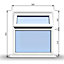 895mm (W) x 995mm (H) PVCu StormProof Casement Window - 1 Top Opening Window - 70mm Cill - Chrome Handles -  White