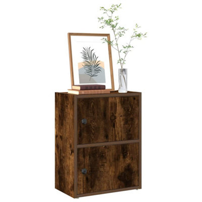 Berkfield Bookcase Smoked Oak 40X24X52 Cm Engineered Wood from B&Q
