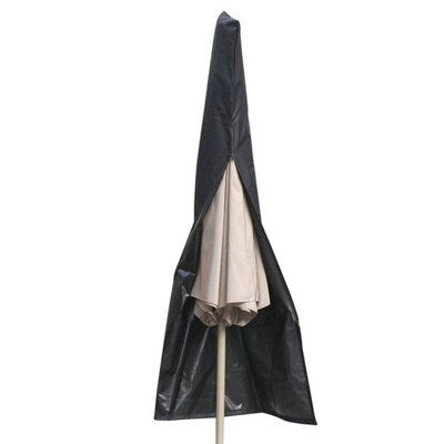 B&Q Waterproof And Uv-Resistant Zip-Up Patio Umbrella Cover, Compatible With Outdoor Market Umbrellas.
