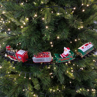 89cm Battery Light Up Christmas Tree Train Set with Santa