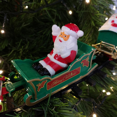 89cm Battery Light Up Christmas Tree Train Set with Santa