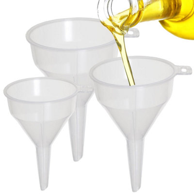 8cm Set Of 3 Plastic Food Grade Kitchen Funnel Ideal For Filling ...