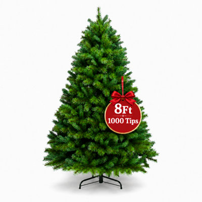 8FT/2.4M Classic Artificial Christmas Tree Xmas Realistic Natural Green ...