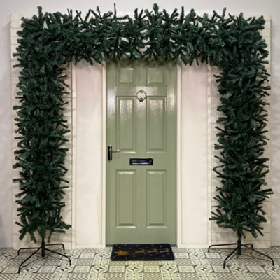 8ft (2.4m) Tall Premier Indoor / Outdoor Christmas Tree Arch in Green
