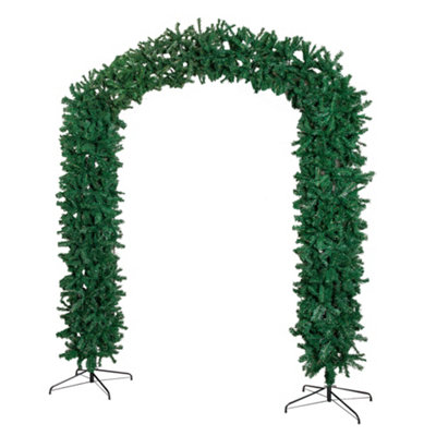 8ft (2.55m) Samuel Alexander Double Door Plain Green Christmas Tree ...
