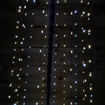 8ft (2.5m) Christmas Outdoor Black Pin Wire LED Pyramid Maypole Tree in ...