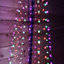 8ft (2.5m) Premier Christmas Outdoor Black Pin Wire LED Pyramid Maypole Tree in Rainbow