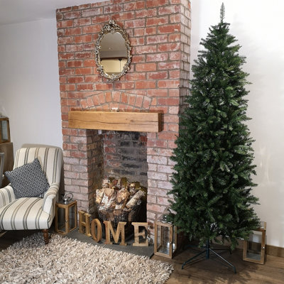 8ft (240cm) Premier Slim California Green Christmas Tree PVC Hinged Branches Price Comparisons | Compare The Build
