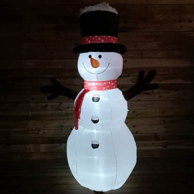 8ft (245cm) LED Outdoor Christmas Inflatables Snowman Indoor Light Up Decorations