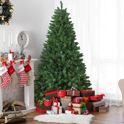 8ft Artificial christmas Tree 1500 PVC Branches Green Xmas Decor