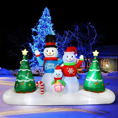 8FT Inflatables Christmas Snowmen Christmas Trees Outdoor Decorations ...