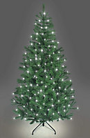 8FT Prelit Green Alaskan Pine Christmas Tree White LEDs
