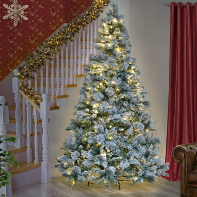 8FT Prelit Green Kentucky Christmas Tree Warm White LEDs Price Comparisons | Compare The Build