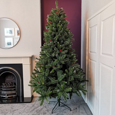 8ft Snow Time Salzburg Spruce Artificial Green Christmas Tree 1358 ...
