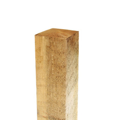 8ft Square Wooden Fence Post (240cm x 7.5cm)