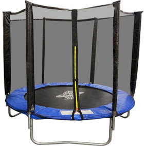 8FT Trampoline With Outer Netting in Blue