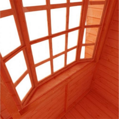 8ft x 10ft (2.35m x 2.95m) Wooden Bay Window Tongue and Groove APEX ...