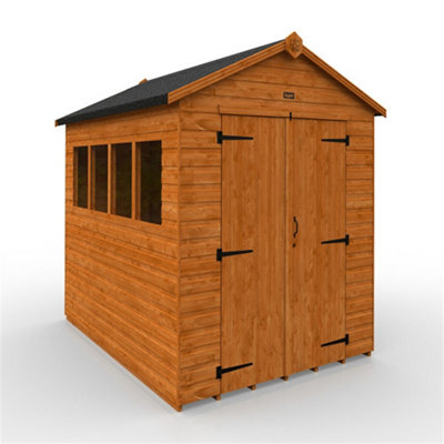 8ft x 6ft (2350mm x 1750mm) Horsforth Shiplap Heavyweight Workshop Shed with 4 Window (12mm Tongue and Groove Floor and Roof)