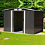 8ft x 6ft Metal Shed, Garden Shed with Double Door - Grey