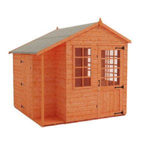 8ft x 8ft (2.35m x 2.35m) Wooden Storage APEX Summerhouse (12mm T&G Floor + Roof) (8 x 8) (8x8)