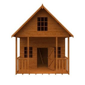 8ft x 8ft (2.43m x 2.43m) Club Wooden Playhouse (12mm Tongue and Groove Floor and Roof) (8ft x 8ft) (8x8)