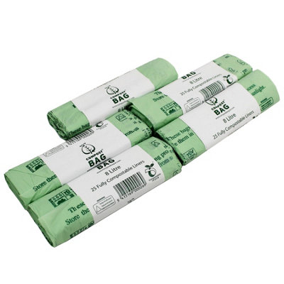 8L Compost Bag Compostable Kitchen Caddy Liners (Medium) - 5 Rolls