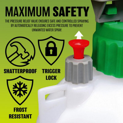 8L Garden Pressure Sprayer – Knapsack Weed Killer & Water Spray Bottle For Fences, Plants & Greenhouses-481347
