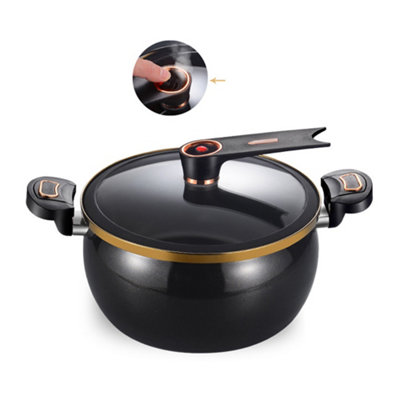 8L Micro Pressure Cooking Pot with Lid and Locking Handles