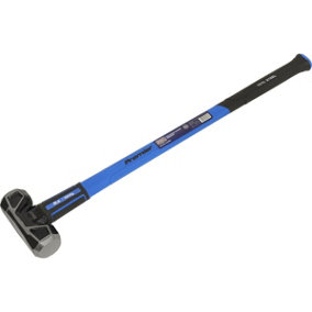 8lb Sledge Hammer - Fibreglass Handle - Rubber Grip - Drop Forged Carbon Steel