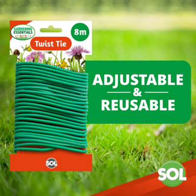 Durable Plant Wires Soft Flexible Twist Ties Reusable Rubber Twist