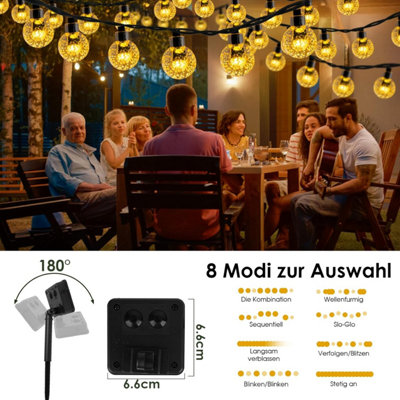 Micacorn Led-lichtsnoer, 4 stuks, USB, vuurwerk, 480 leds, 8 modi, waterdicht, met afstandsbediening, lichtketting voor thuis, geboorte, bruiloft, feest, Kerstmis