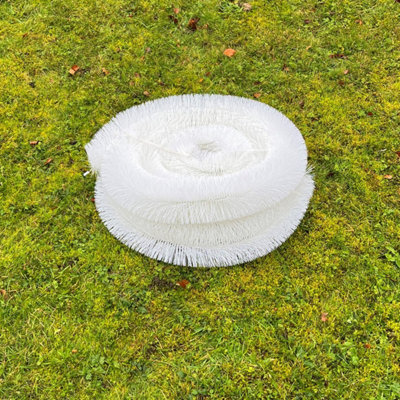 8m White Gutter Brush Leaf & Moss Guard - 7