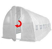 8m x 3m (27' x 10' approx) Pro+ White Poly Tunnel