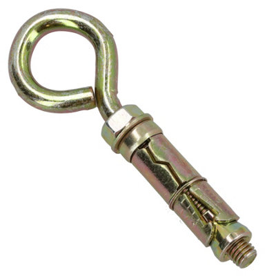 Concrete Wall Hooks 5-Pack Stainless Steel Concrete Wall Anchors - M8 X 106mm Heavy Duty Eye Bolts Concrete Eye Bolt