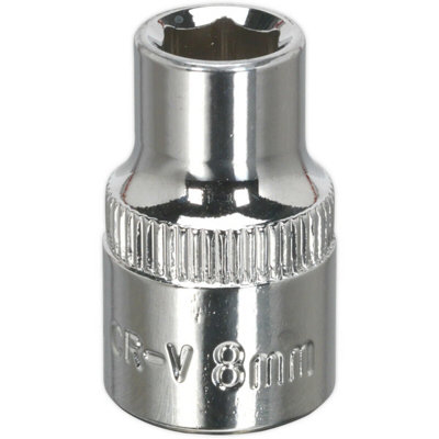 8mm Forged Steel Drive Socket - Durable Chrome Vanadium for 3/8